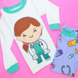 Healthcare Professional Girl Long Sleeve Pajama Set