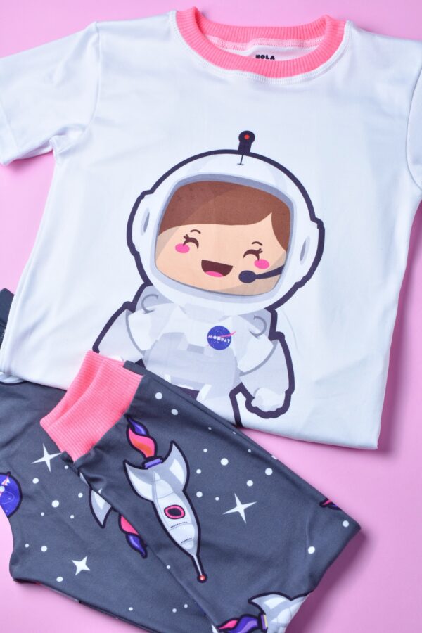 Astronaut Girl Short Sleeve Pajama Set - Image 4