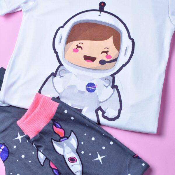 Astronaut Girl Short Sleeve Pajama Set